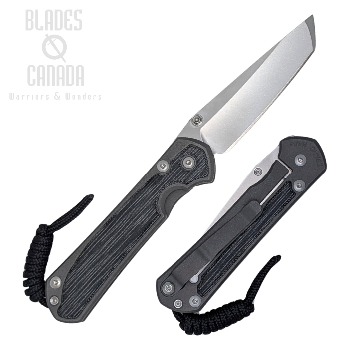 (image for) Chris Reeve Small Sebenza 31 Tanto Framelock Folding Knife, Left-Handed, MagnaCut SW, Sandblast w/Micarta Black Inlay, S31-1229